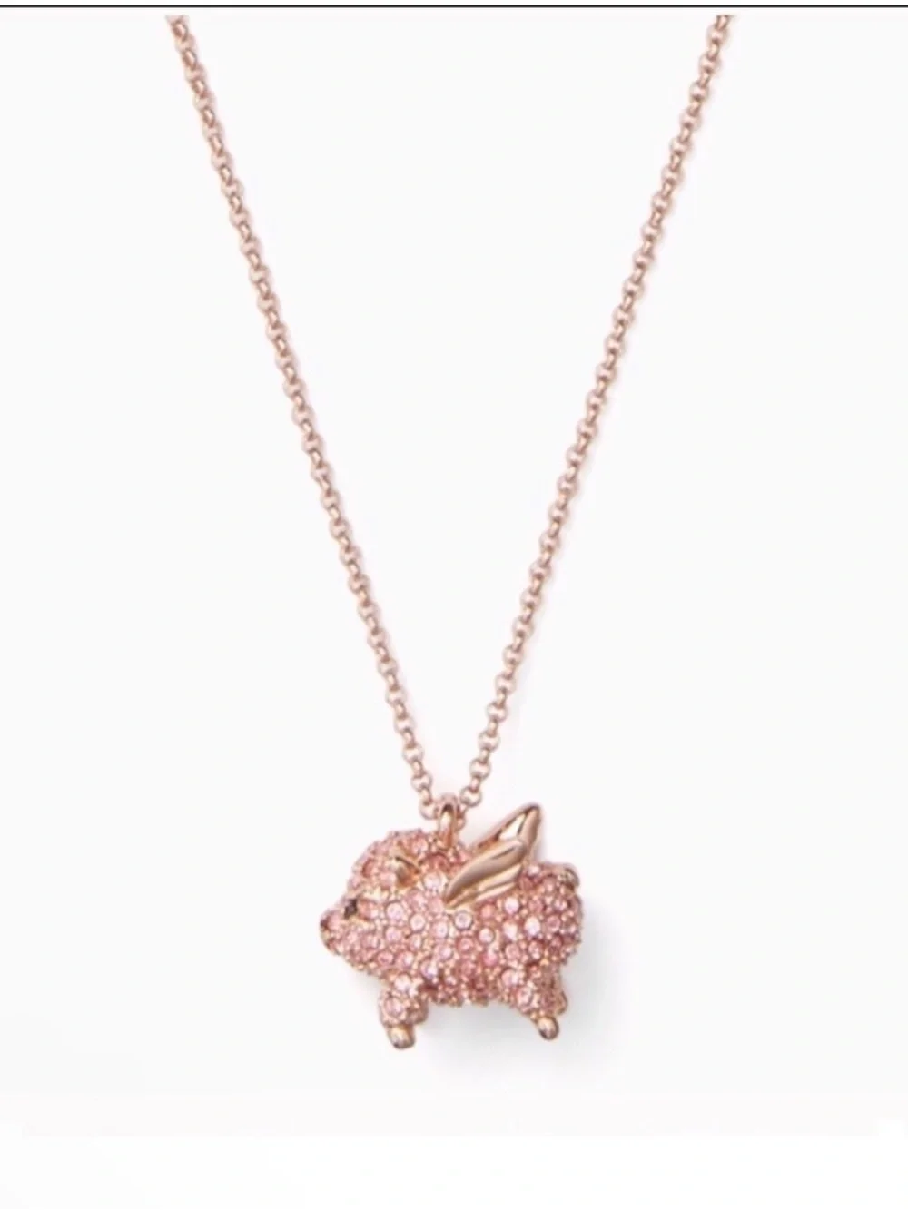 Kate Spade Pave Flying Pig Necklace